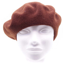 Afbeelding in Gallery-weergave laden, Fiebig Muts bruin effen wol