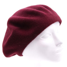 Afbeelding in Gallery-weergave laden, Fiebig Muts bordeaux effen wol