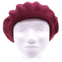 Afbeelding in Gallery-weergave laden, Fiebig Muts bordeaux effen wol