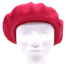 Afbeelding in Gallery-weergave laden, Fiebig Muts rood effen wol