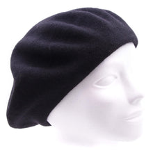 Afbeelding in Gallery-weergave laden, Fiebig Muts zwart effen wol
