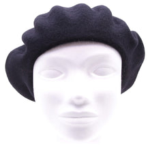 Afbeelding in Gallery-weergave laden, Fiebig Muts zwart effen wol