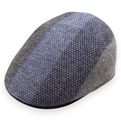 Alfonso d'Este Pet blauw grijs gestreept wol