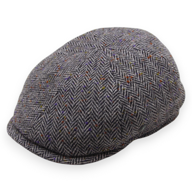 City Sport Pet antraciet grijs visgraat engelse wol