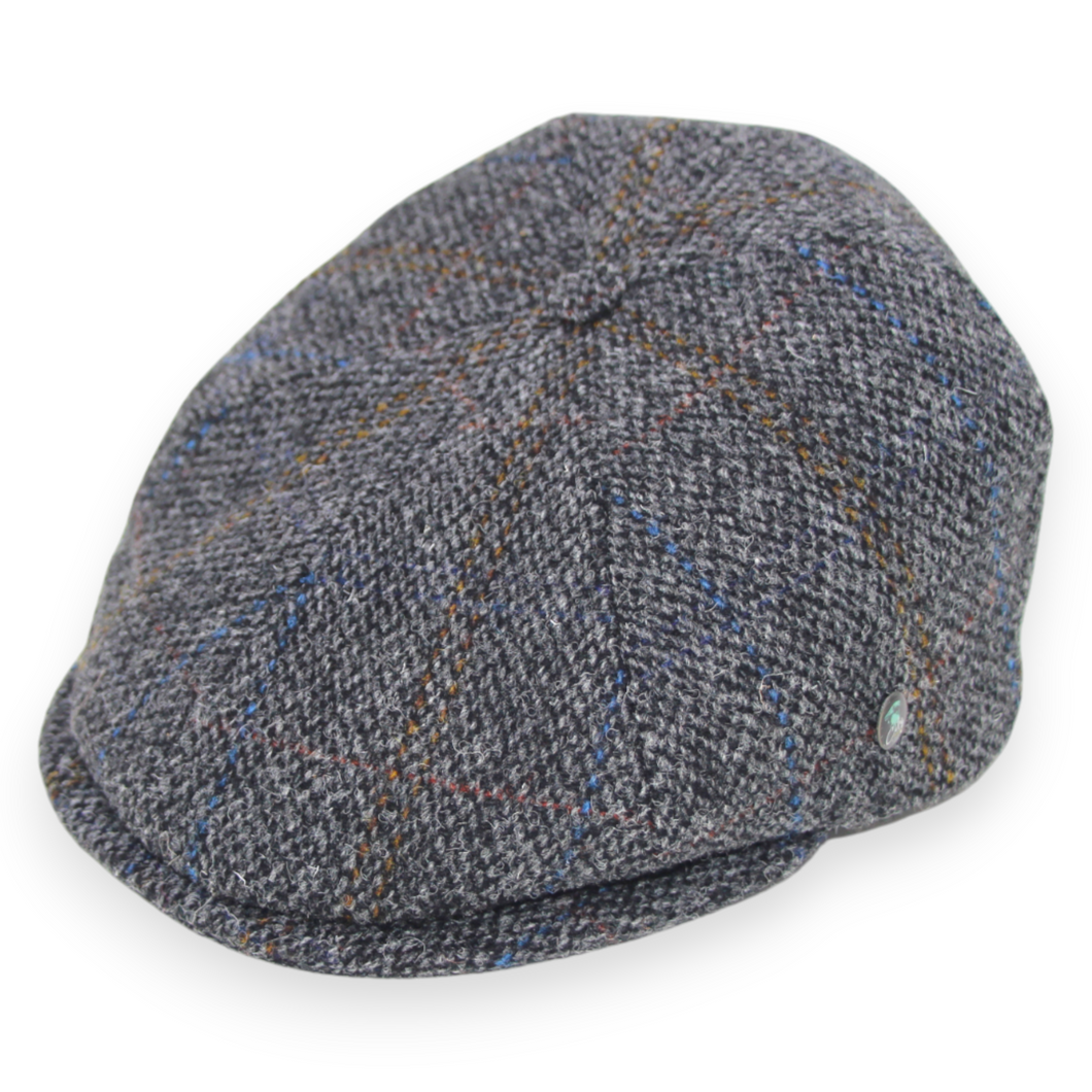 City Sport Pet antraciet grijs visgraat harris tweed