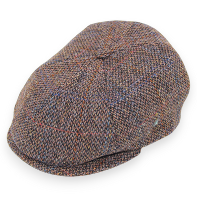 City Sport Pet donker bruin visgraat harris tweed