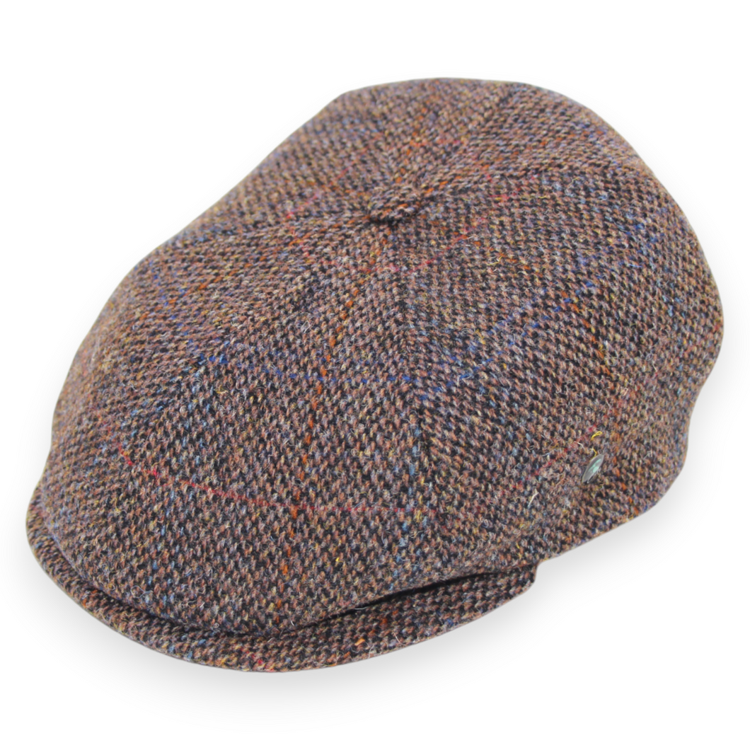 City Sport Pet donker bruin visgraat harris tweed