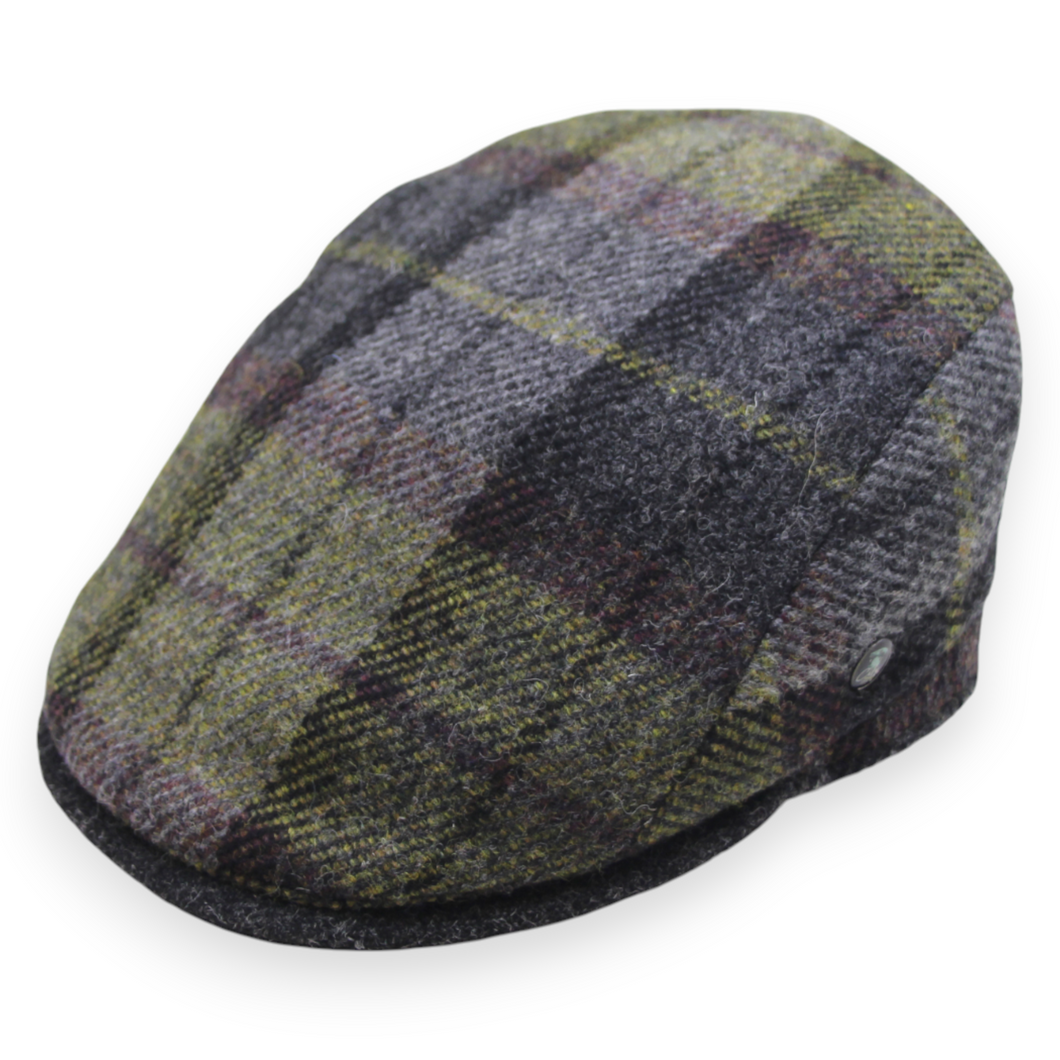 City Sport Pet grijs donker groen groot geruit engelse wol