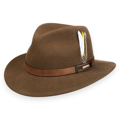 Stetson Hoed camel effen VitaFelt