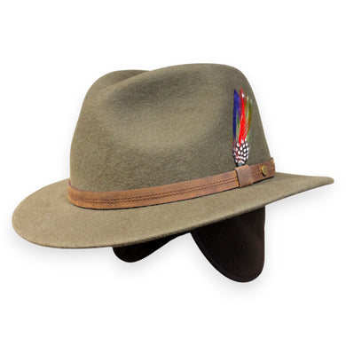 Stetson Hoed kaki effen wol
