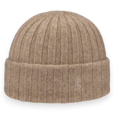 Stetson Muts beige effen cashmere