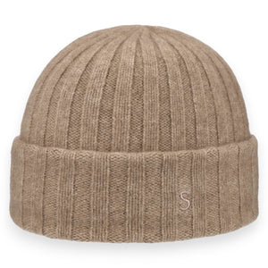 Stetson Muts beige effen cashmere