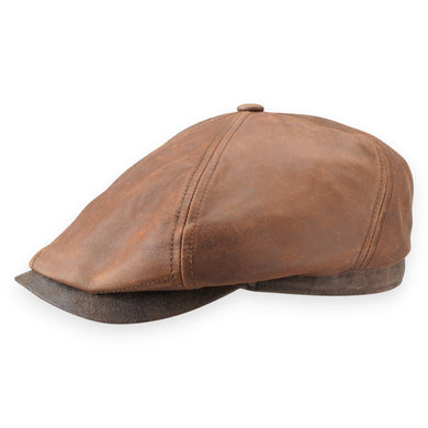 Stetson Pet bruin effen geiten leder