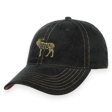 Stetson Pet zwart effen corduroy