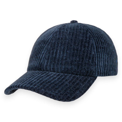 Stetson Pet blauw effen corduroy