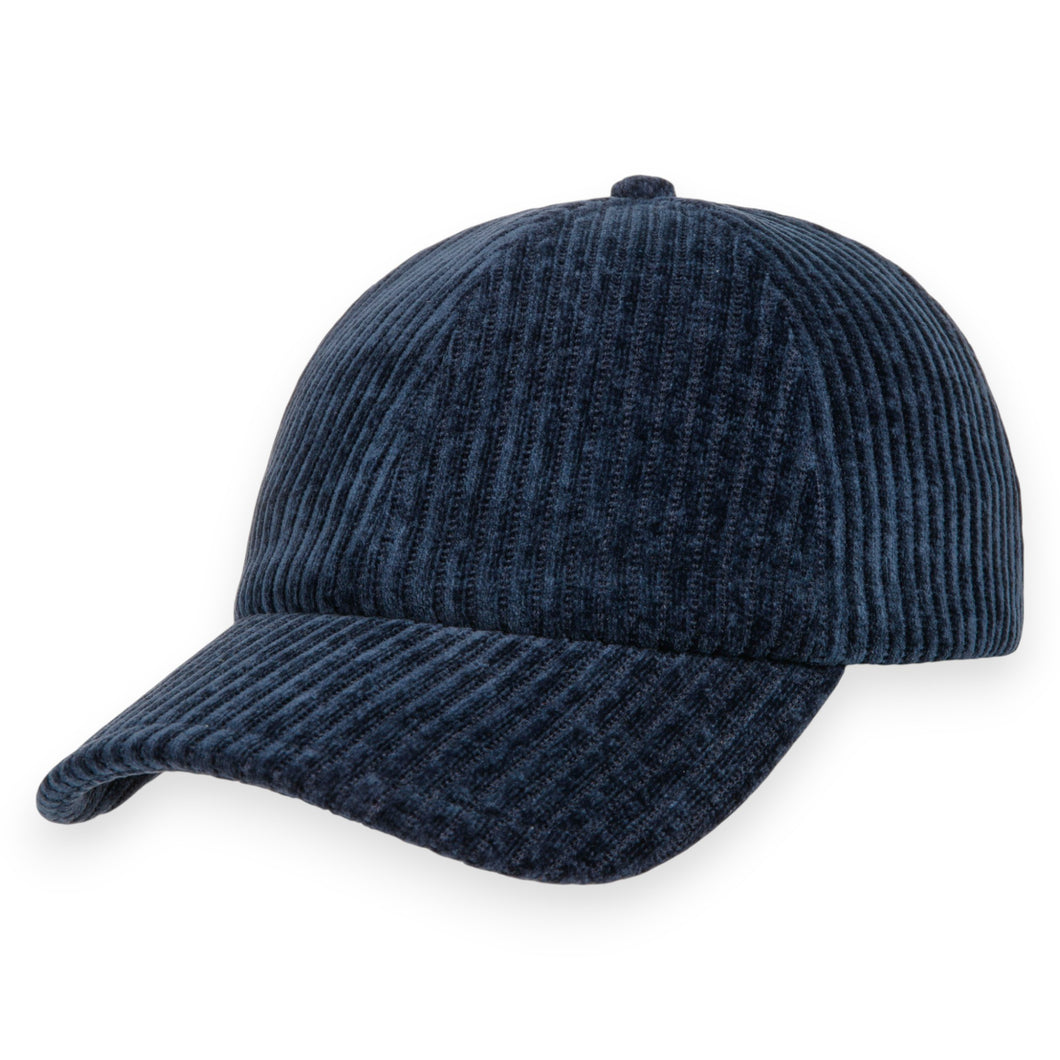 Stetson Pet blauw effen corduroy
