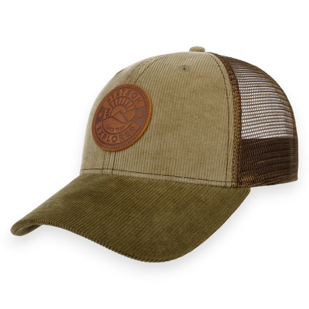 Stetson Pet kaki effen corduroy
