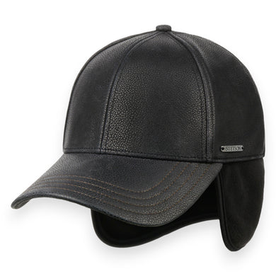 Stetson Pet zwart effen leder