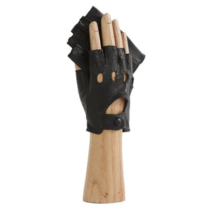 Acaba Handschoenen zwart effen leder