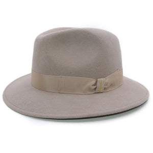 Borsalino Hoed grijs effen merinos wol
