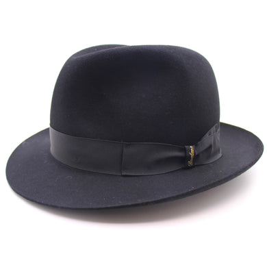 Borsalino Hoed zwart effen FurFelt