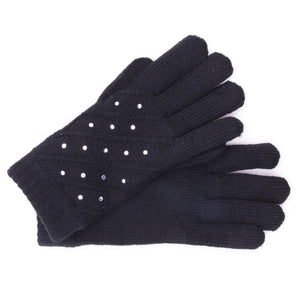 JDG Handschoenen zwart effen polyester