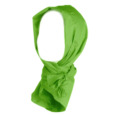 Petcap Sjaal licht groen gespikkeld katoen