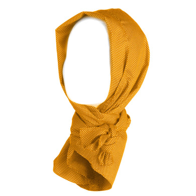 Petcap Sjaal geel gespikkeld katoen
