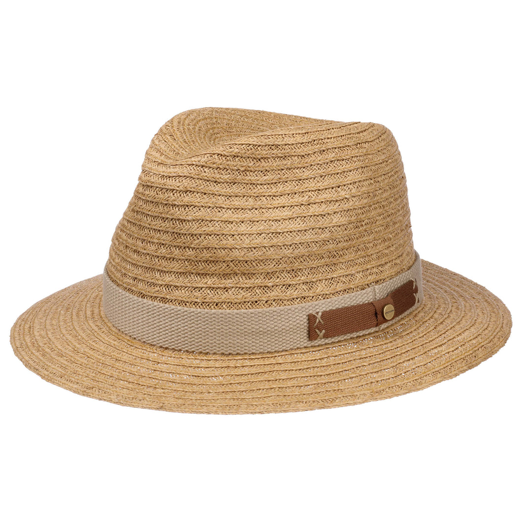 Stetson Hoed camel effen stro
