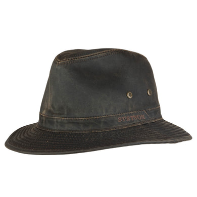 Stetson Hoed vintagelook effen katoen, polyester