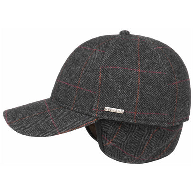 Stetson Pet antraciet grijs geruit wol