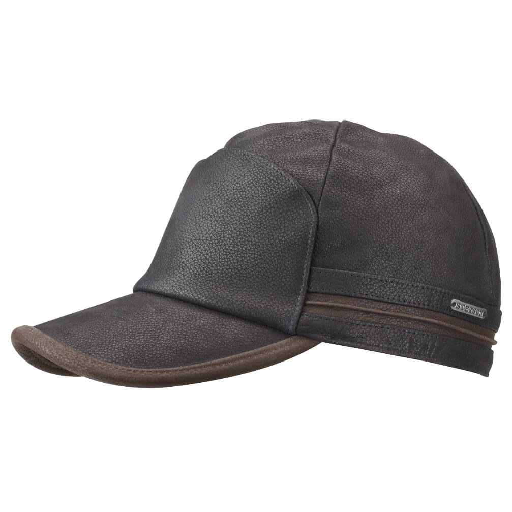 Stetson Pet zwart effen rundsleder